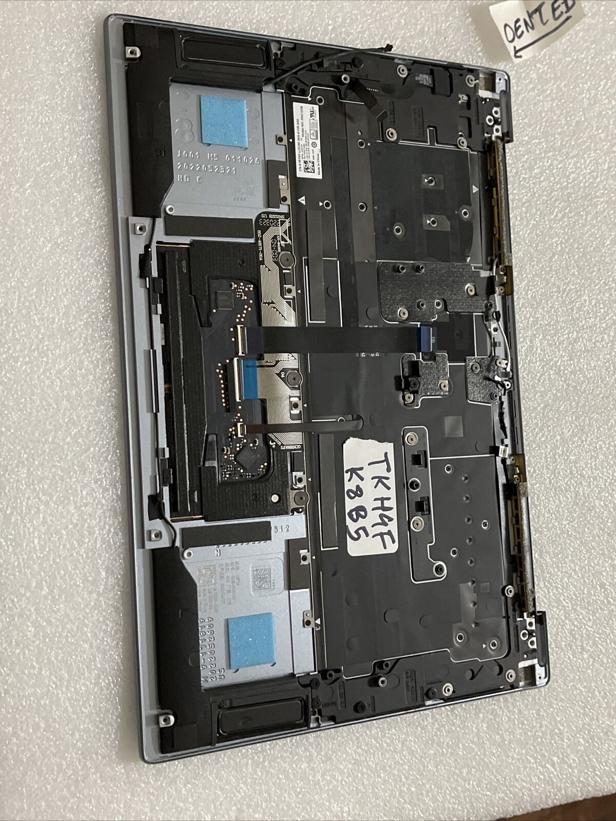 Dell XPS 9315 Laptop Palmrest Touchpad US Keyboard Spkers Blue TKH4F K8B5 Dented