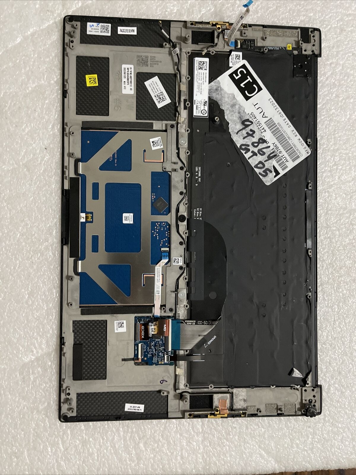 Dell Precsion 5550 5560 Palmrest Touchpad US Backlt English Keyboard 9786Y GTD5