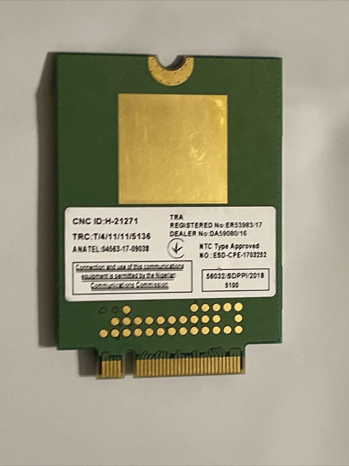Fibocom L850-GL LTE/WCDMA 4G WWAN Card Module A02 DW5820e 284DC