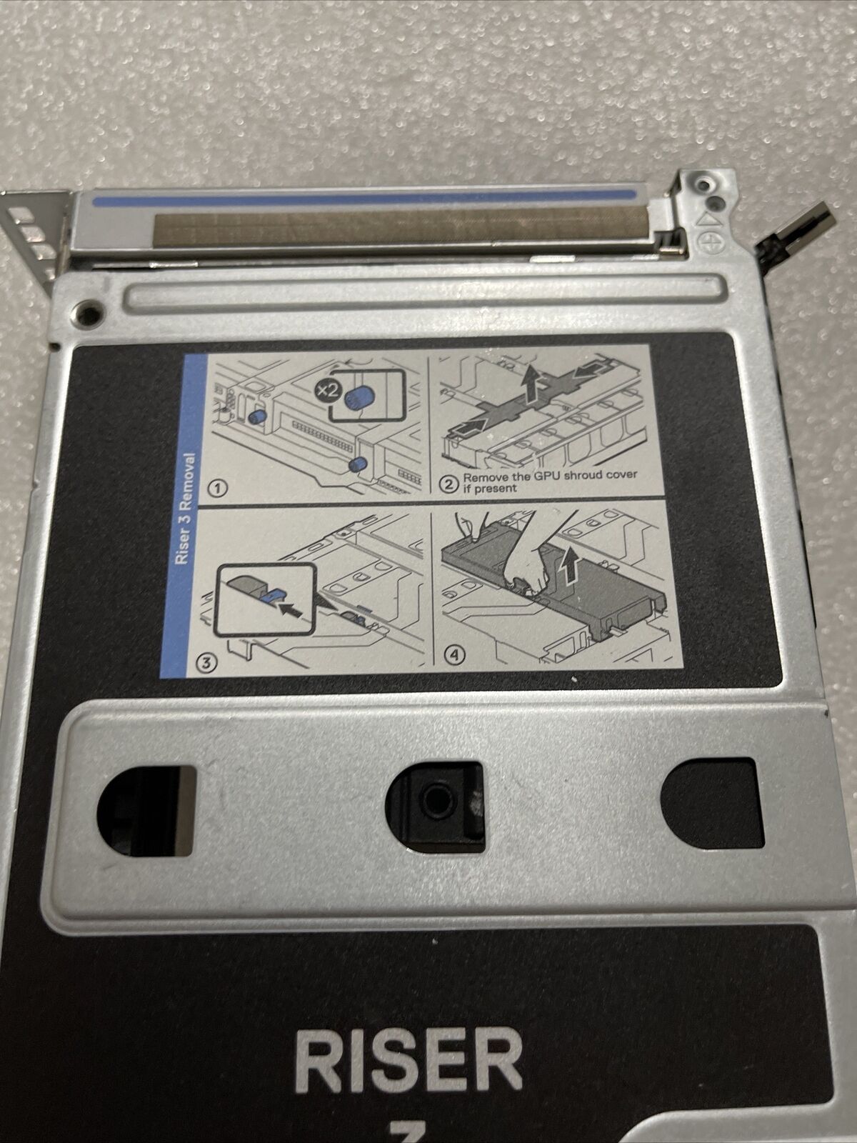 Dell R750/R7525 Riser 3B 2x8 FH With Bracket 5w43g 05W43G H1 K3
