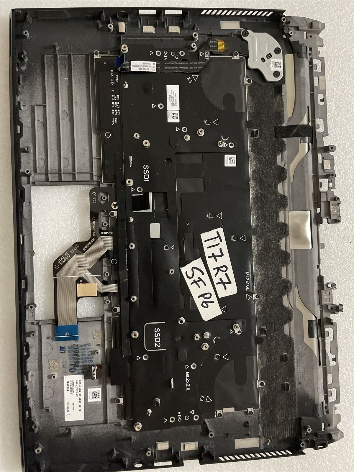 Genuine Dell Alienware M15 R4 Palmrest US English Backlit Keyboard T17R7 SF P6