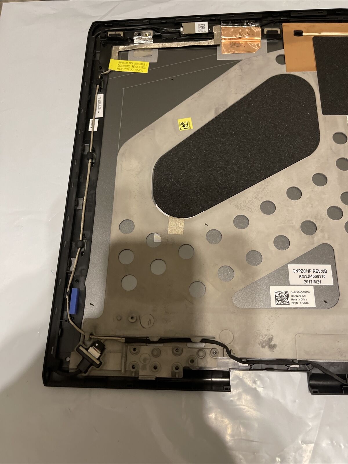 OEM DELL ALIENWARE 15 R3 15.6" LCD BACK COVER LID GENUINE ASSEMBLY 0FKD90 C2