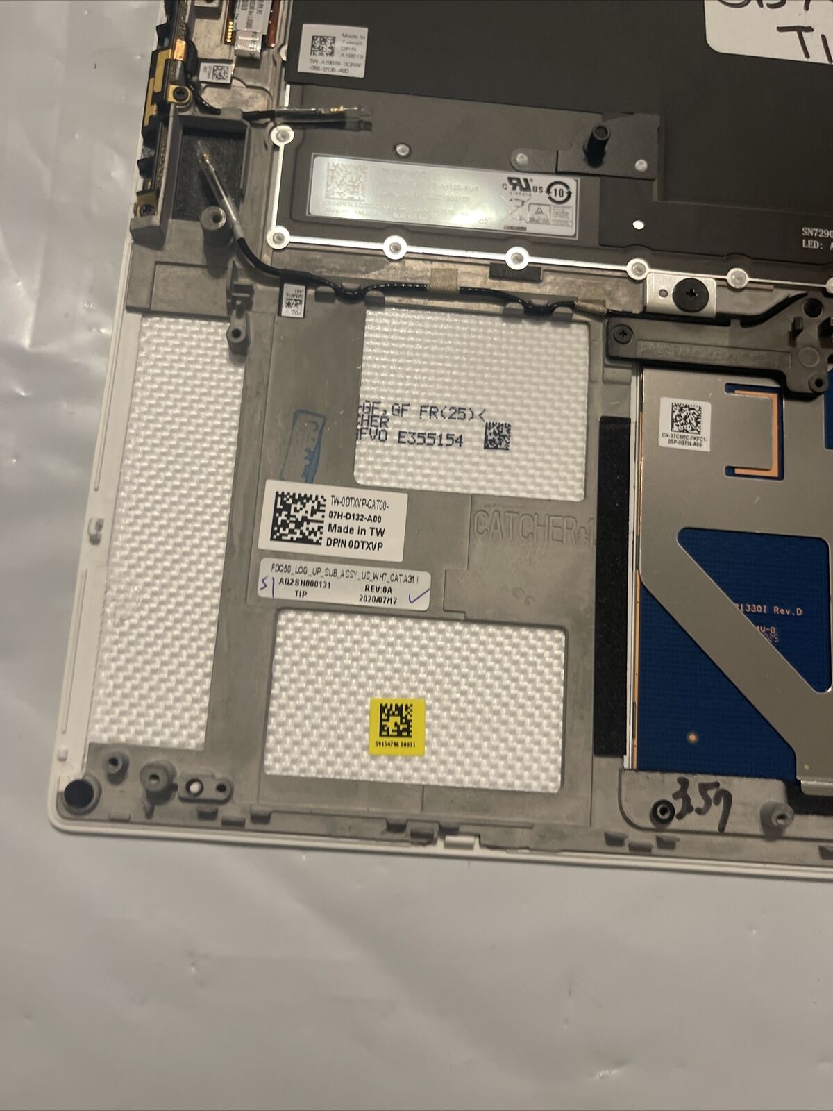 Dell XPS 9500 9510 Precision 5750 Palmrest Touchpad US BCL Keyboard DTXVP T1