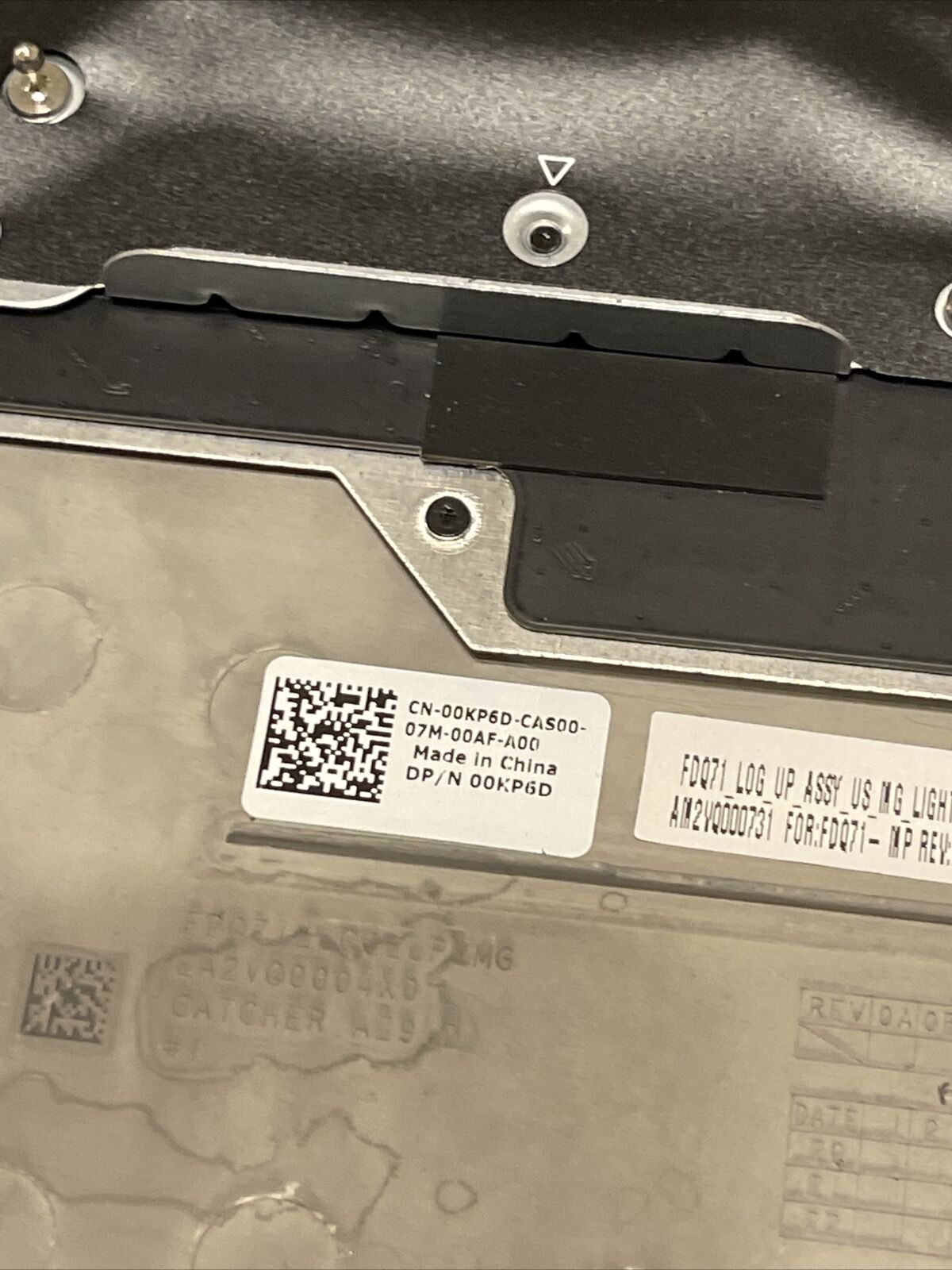 Dell Alienware M17 R3 Laptop Palmrest US Lunarlight Keyboard 00KP6D P8 T4 GradeB