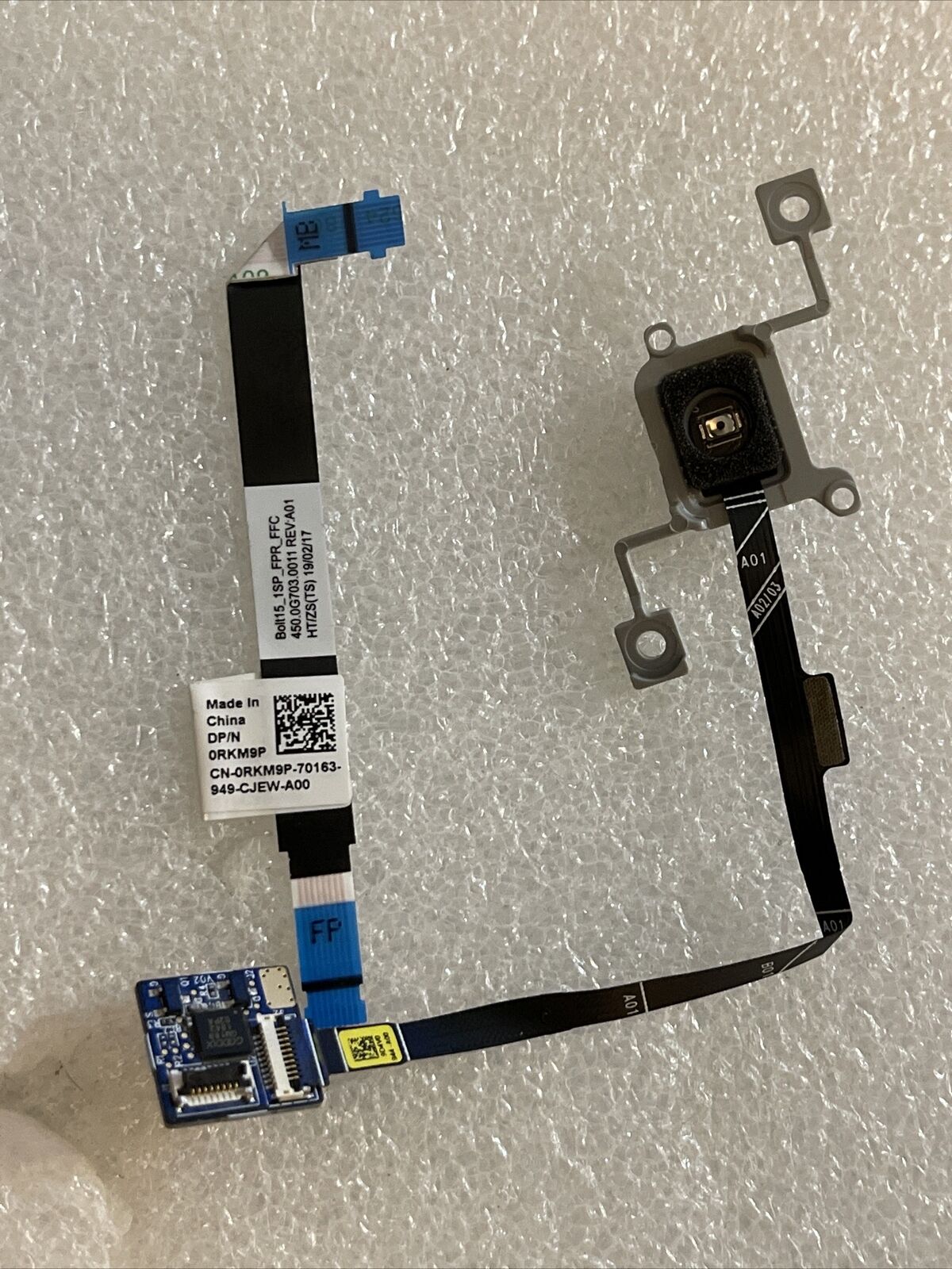 Dell Inspiron 5584 Fingerprint Reader Circuit Board Cable 9D4V0 RKM9P H1 B1