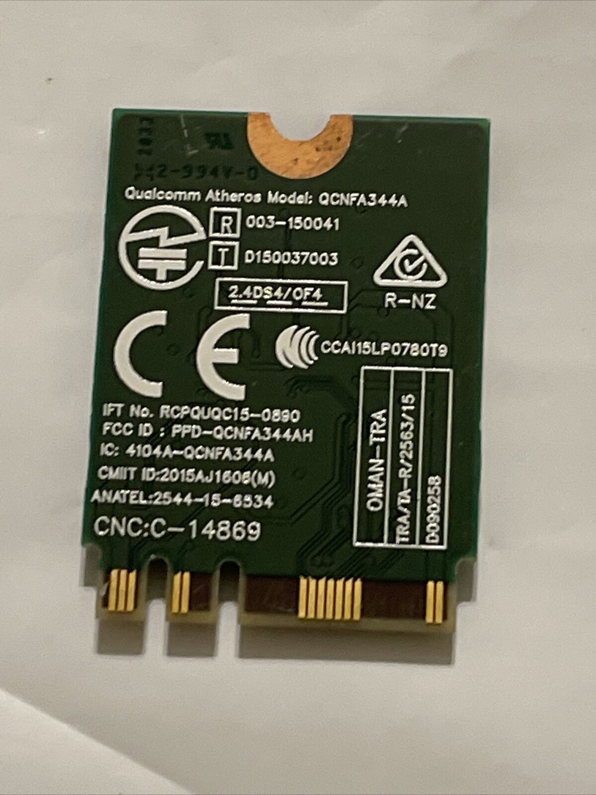 GenuineDell Latitude 5490 14" Genuine WiFi Wireless Card D4V21 QCNFA344A 0DV421