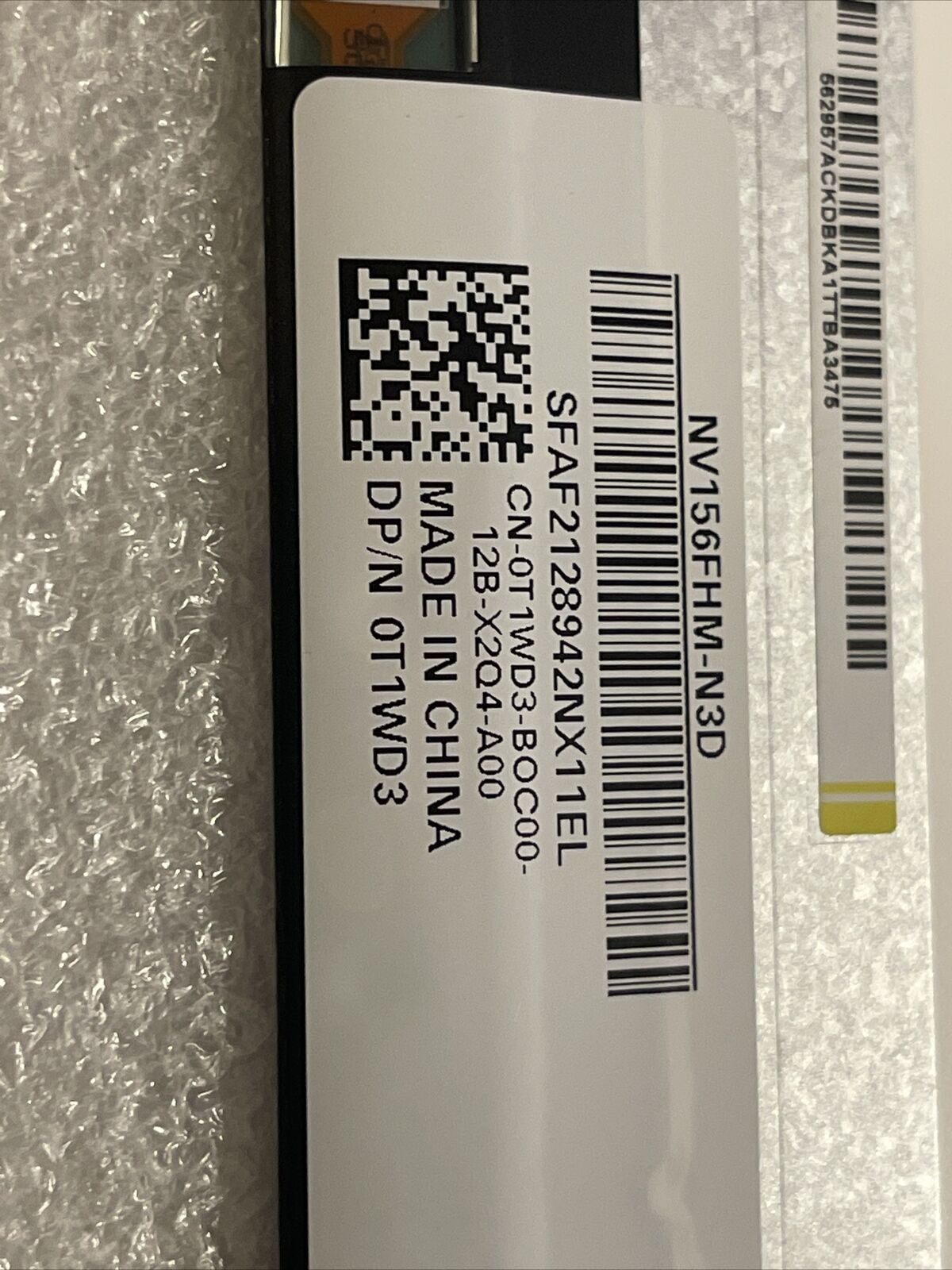 Dell Inspiron 5501 5502 15.6" FHD LCD Panel 0N39X1 NV156FHM-N3D 30PIN T1WD3 S3