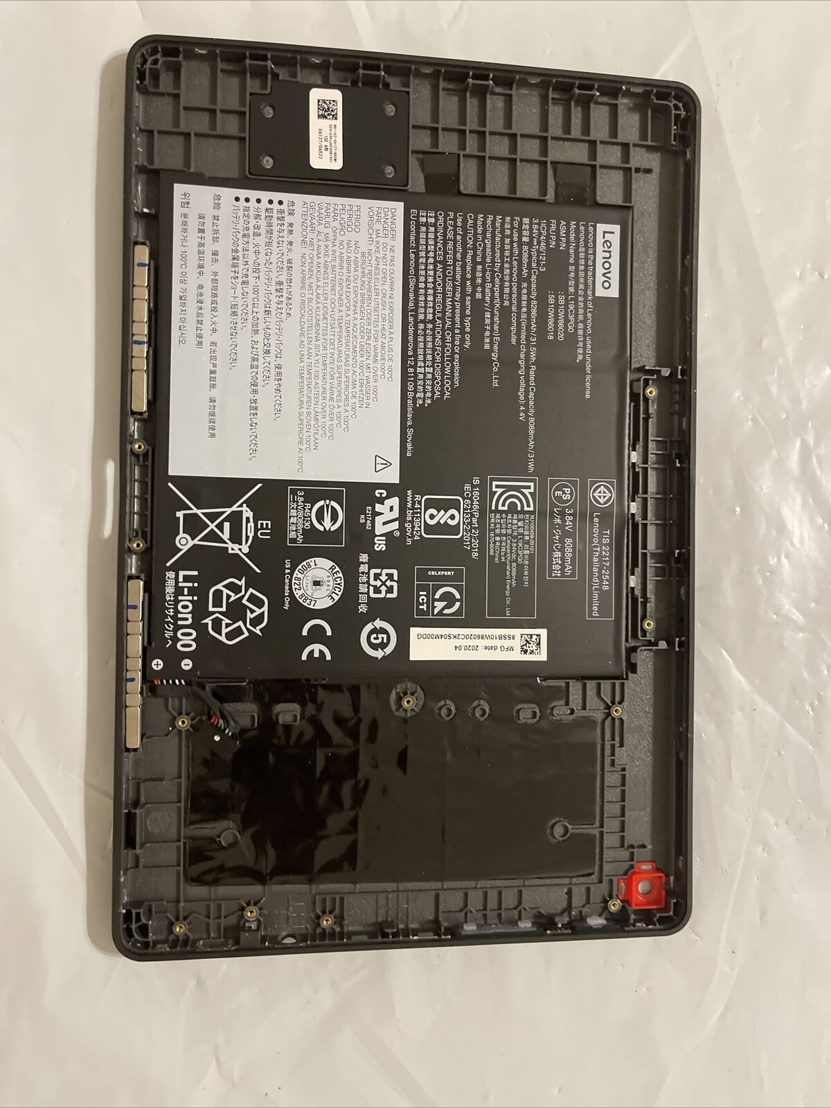 Gen Battery Lenovo Tablet L19M3PG0 SB10W86020 SB10W86018 L19C3PG0 with cover ata