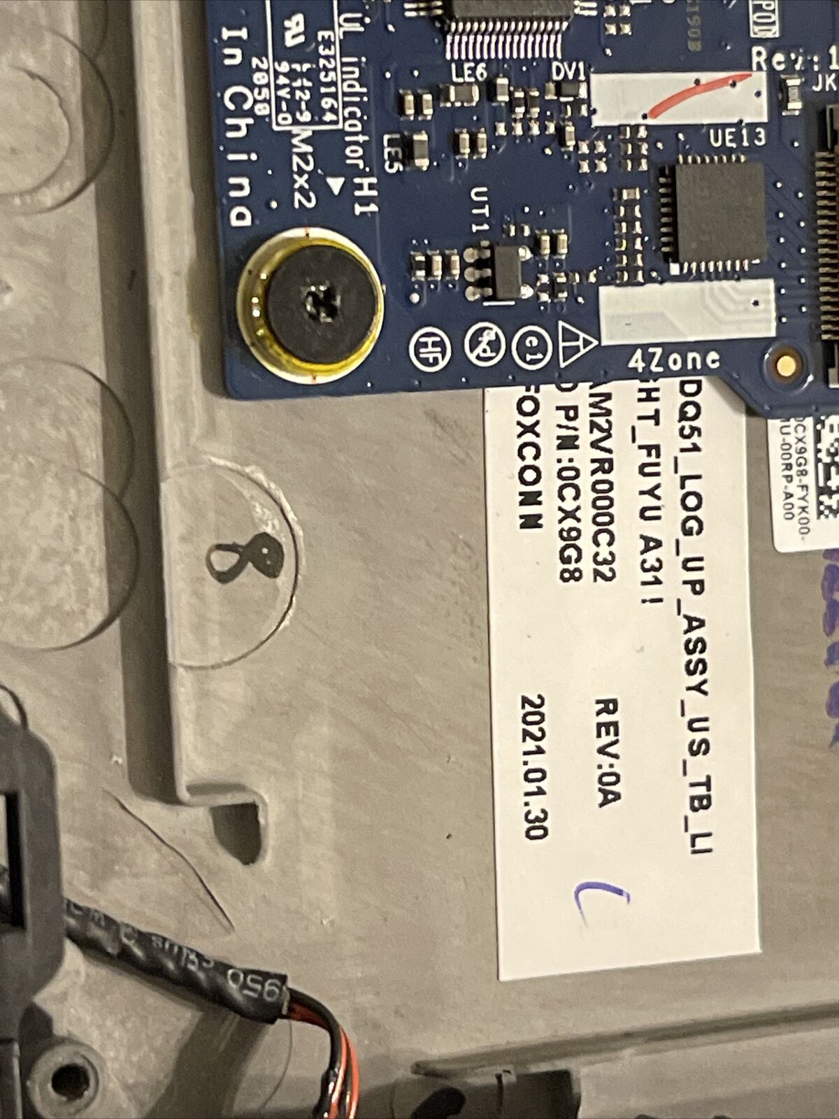 Dell Alienware M15 R3 Laptop Palmrest US Backlit keyboard touchpad CX9G8 H1 P1