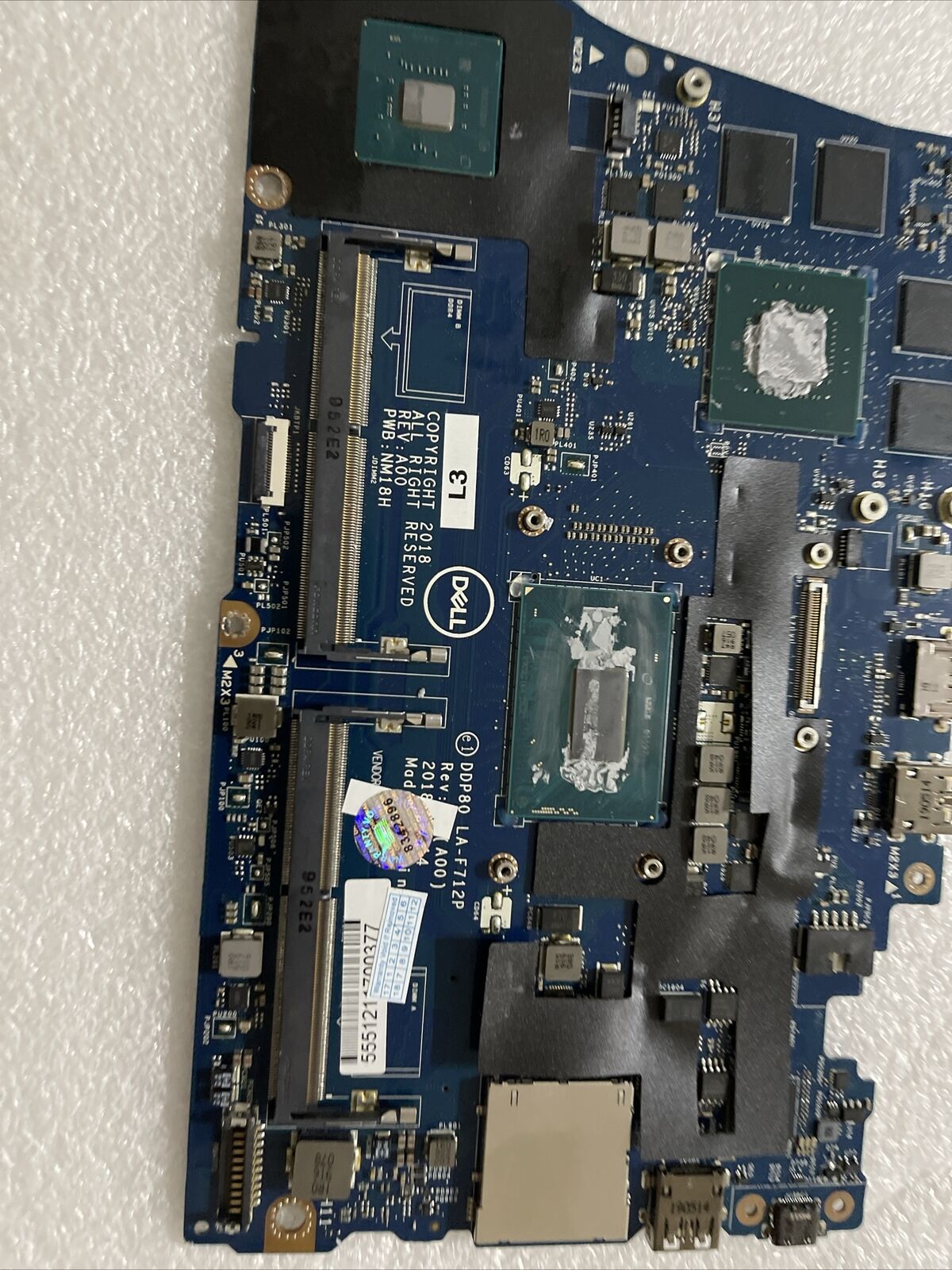 Genuine DELL Precision 3530 Motherboard I5-8400H LA-F712P V3DD4 0V3Dd4 B7