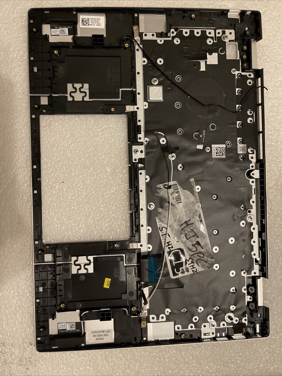 Dell Inspiron 16 5625 5620 Palmrest English Backlit Keyboard Silver 0HJ5PC ST H2