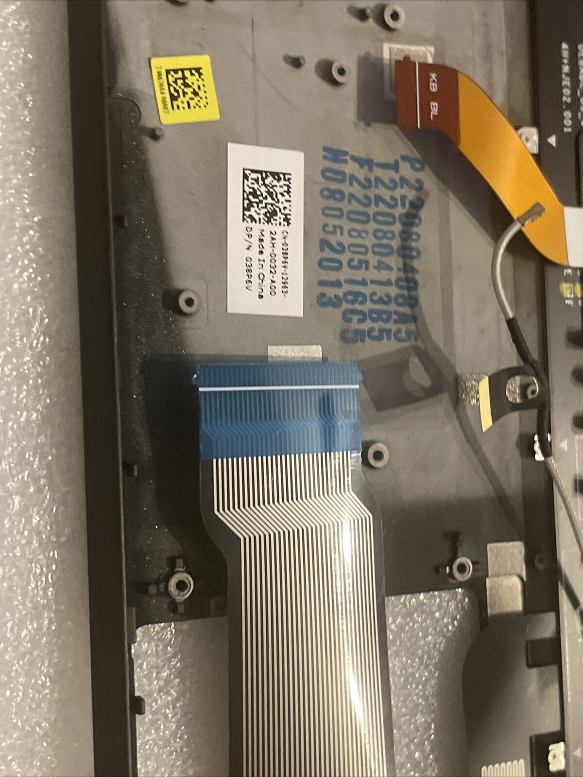 Dell Alienware X15 R1 R2 Palmrest US English Keyboard 386PV 5VHRX H1 P2 P1