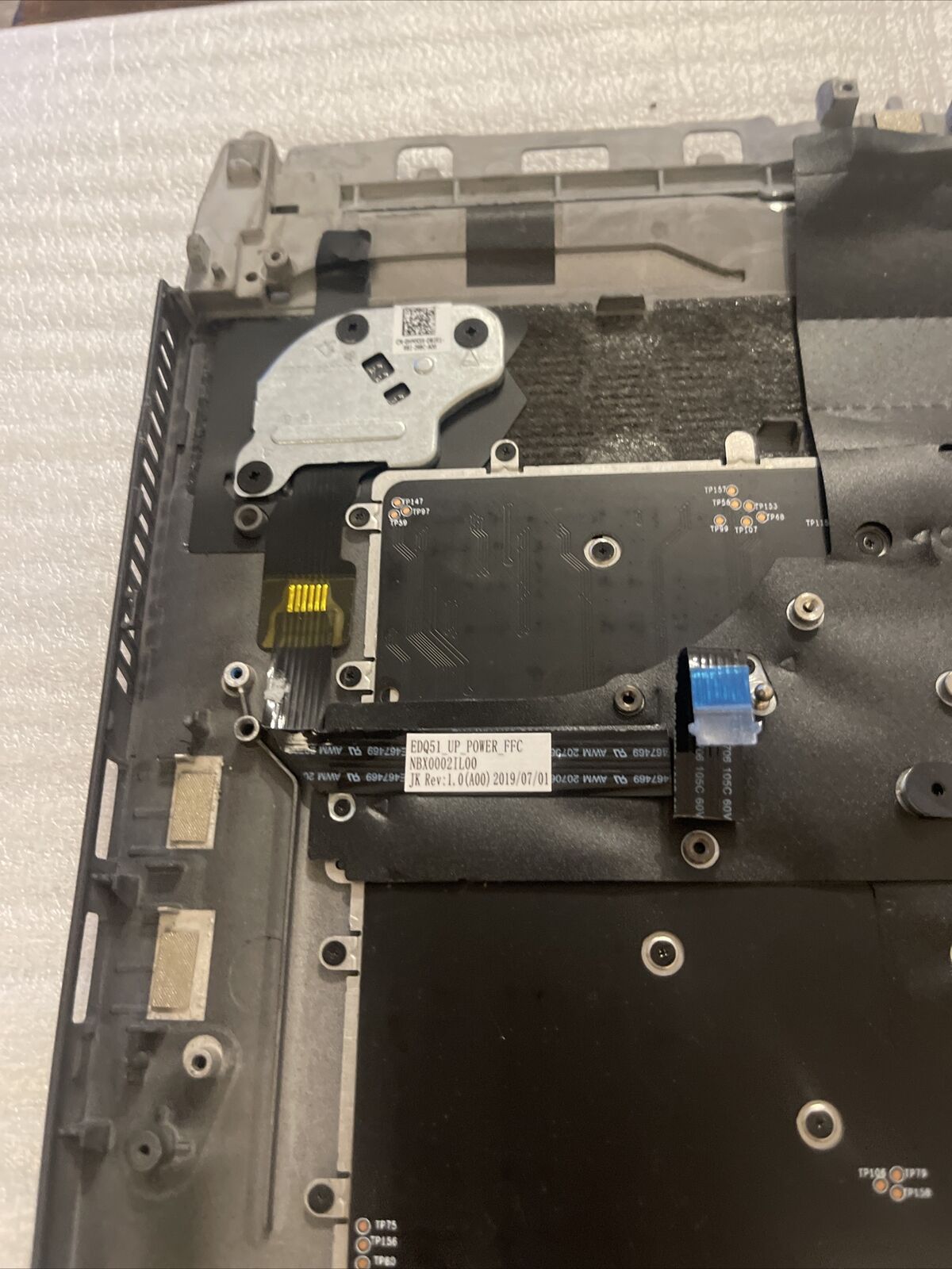 Dell Alienware M15 R2 Laptop Palmrest Touchpad Spanish Keyboard FVN2P 3Y4P9 P5