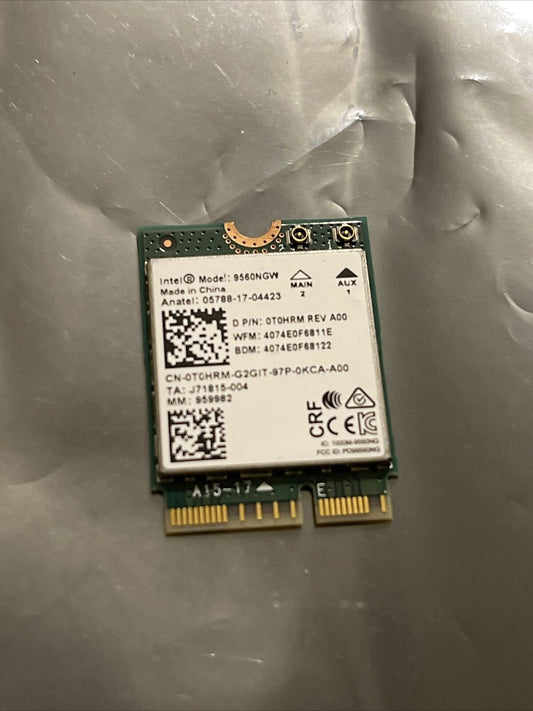 Intel Wireless-AC 9560 DualBand 9560NGW WiFi 802.11ac BT 5.0 M.2 Dell Card T0HRM