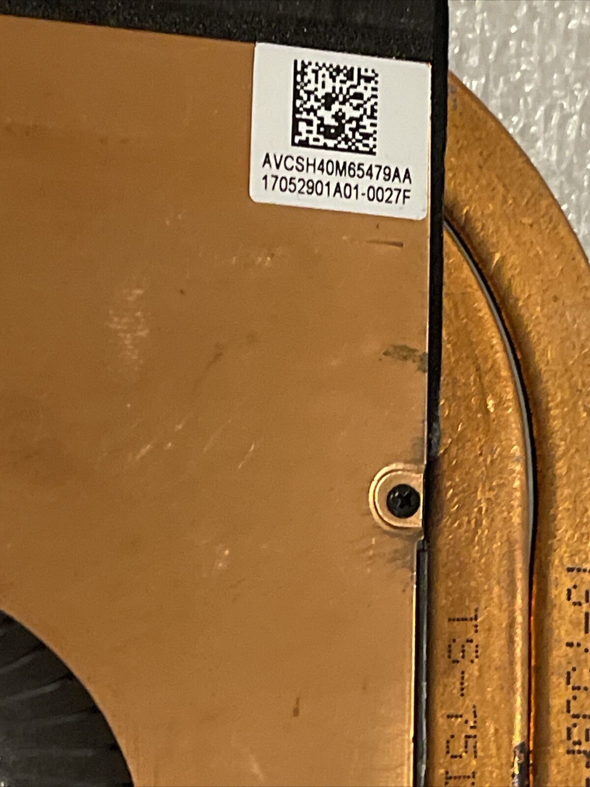 Lenovo Thinkpad T570 P51S CPU Cooling Heatsink and Fan 01AY475 H1