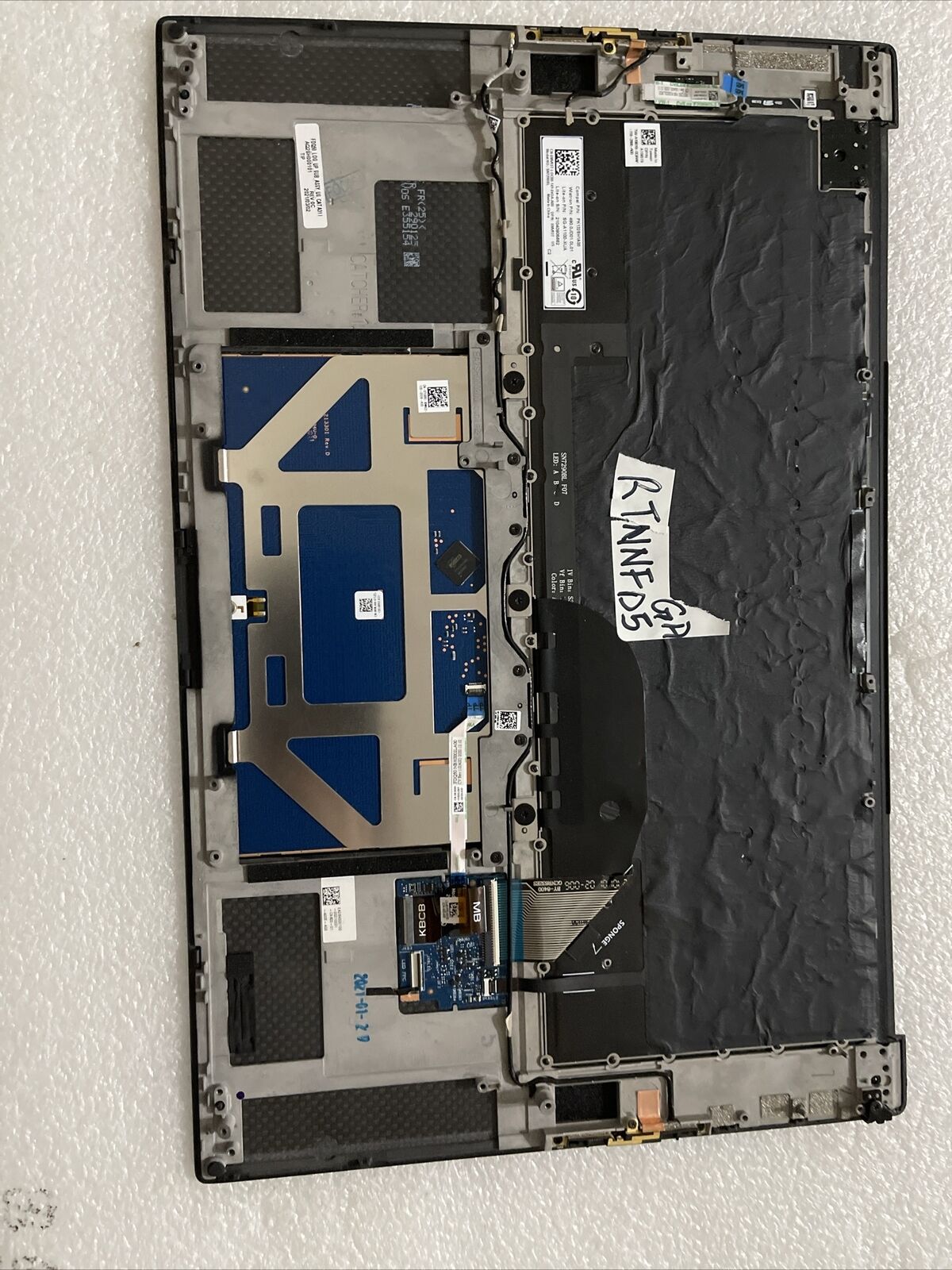 Genuine DELL XPS 9500 9510 Palmrest Touchpad Keyboard 0GN0D2 0RTNNF GA D5