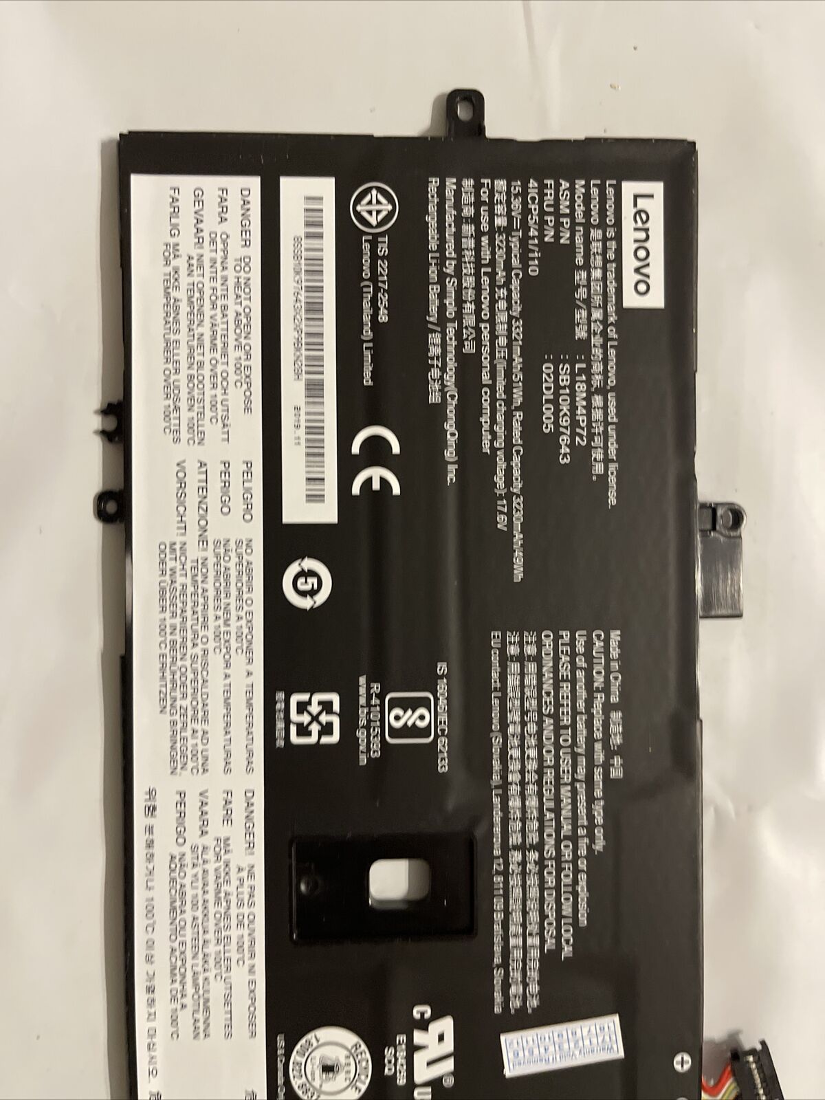 Genuine Lenovo Battery ThinkPad X1 Carbon 7th Gen 2019 02DL005 L18M4P72 X7 ata