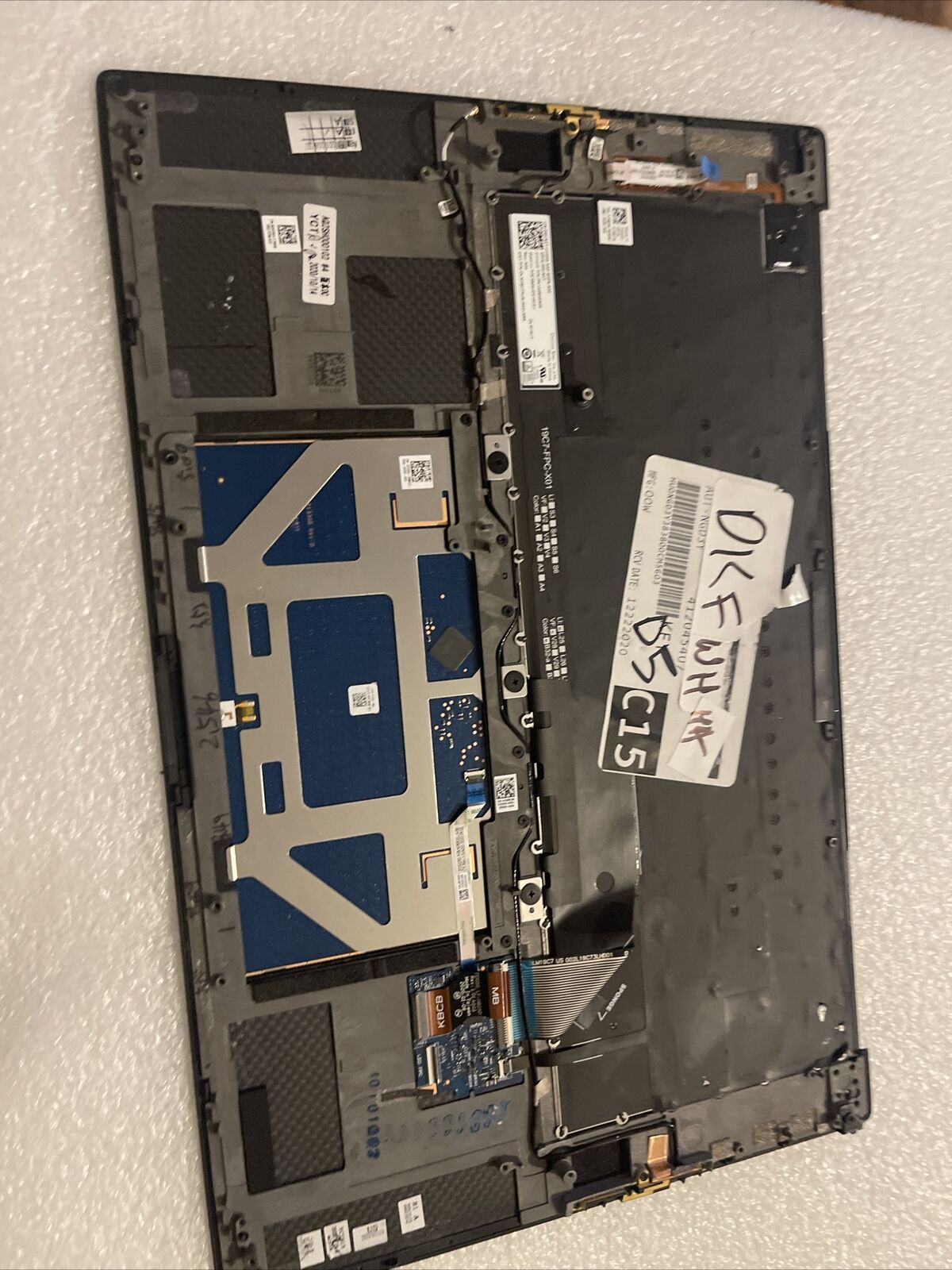 OEM Dell XPS 9500 Laptop Palmrest Touchpad US/EN Backlit Keyboard DKFWH H4 D5