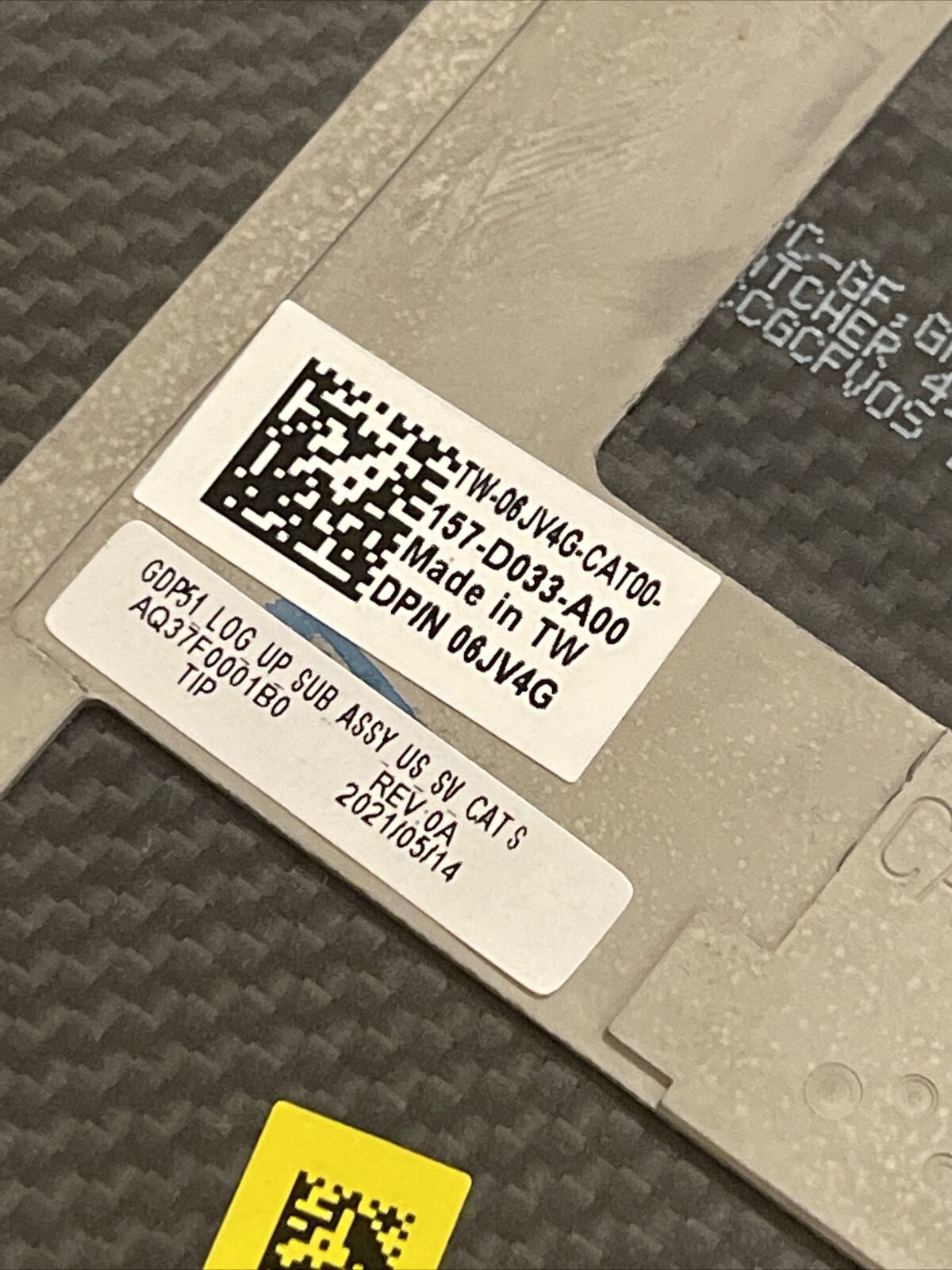 French Dell OEM XPS 9500 Touchpad Palmrest french Keyboard 6JV4G 06JV4G 18 P3