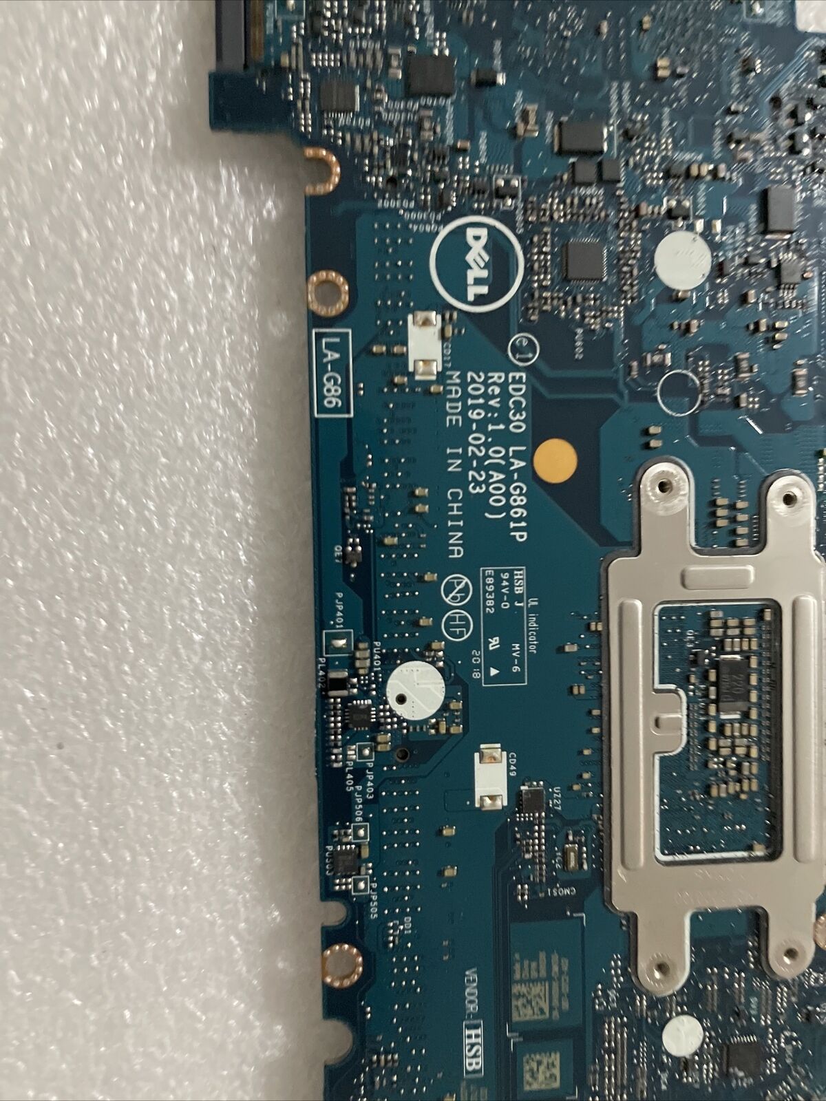 DELL LATITUDE 7300 I7-8665U CPU LAPTOP MOTHERBOARD HX8XK 0HX8XK B1