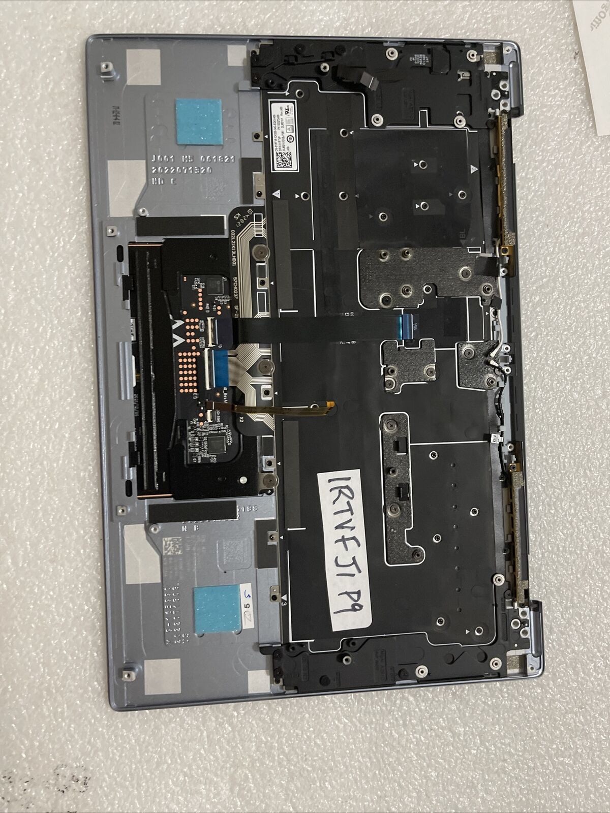 Dell XPS 9315 Laptop Palmrest Touchpad US Keyboard Sky Blue 1RTVF J1 P9