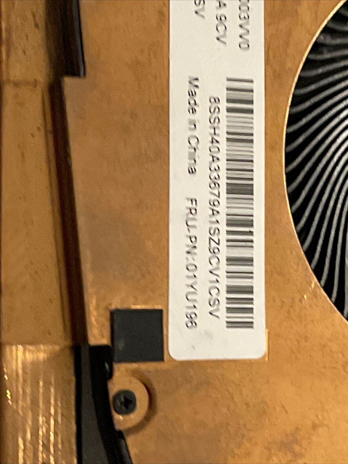 Lenovo Thinkpad Laptop P53s T590 SWG CPU Cooling Fan Heatsink Cooler 01YU196 H1