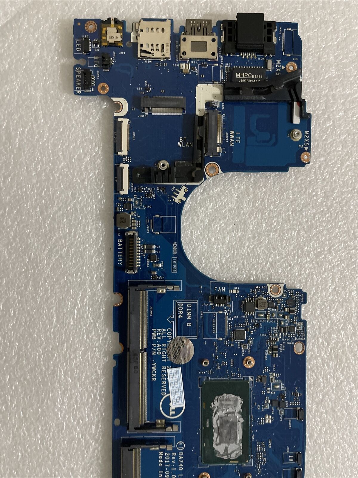 Genuine DELL Latitude 7490 E7490 I5-8250U Motherboard DAZ40 LA-F322P 0R462V H1B3