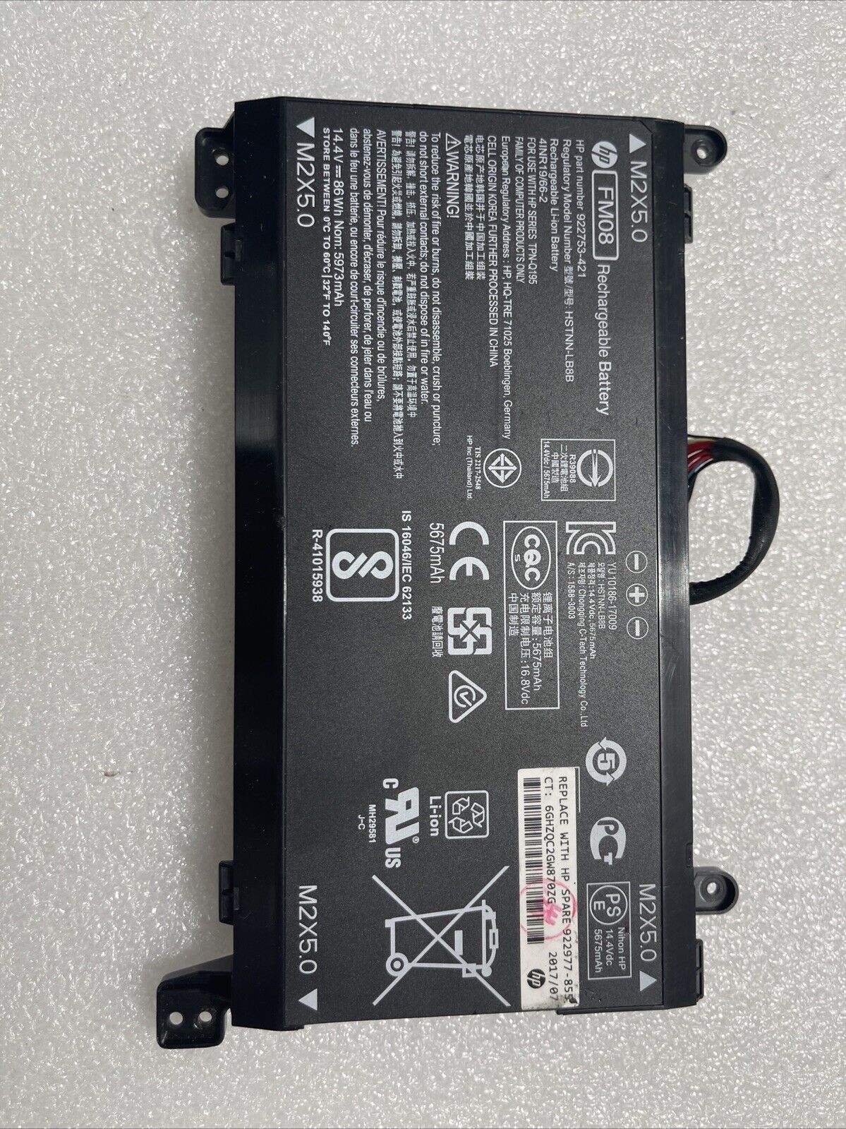 Genuine battery HP Omen 17-AN013TX 17-AN014TX 17-AN014NG 17-an008ur Series FM08