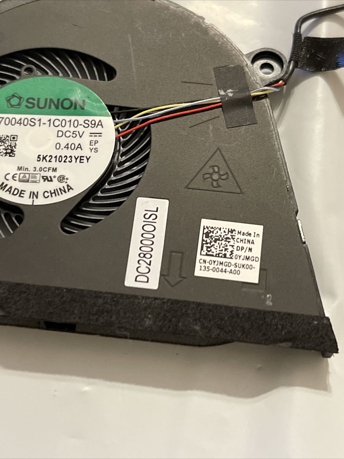 GENUINE DELL LATITUDE 9510 LAPTOP CPU COOLING FAN YJMGD 0YJMGD