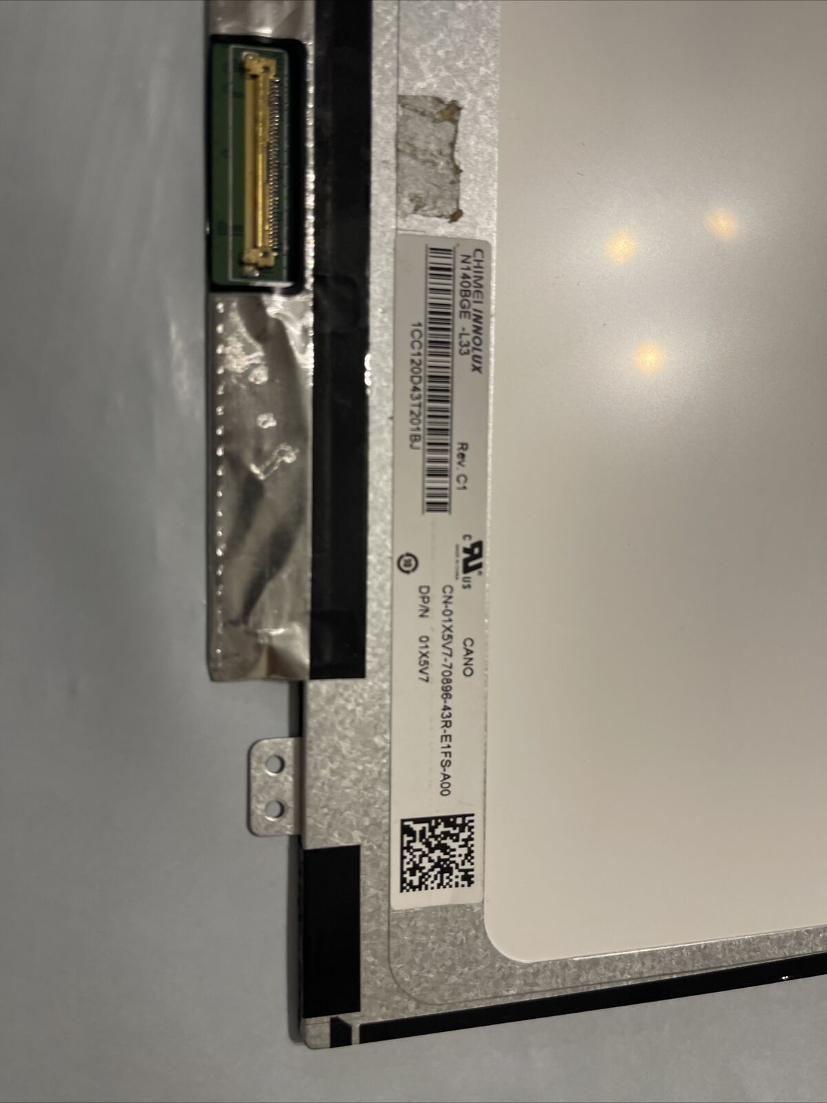 Oem Genuine Dell Dell Display 14" HD LCD LED Screen   1X5V7 01X5V7 S1