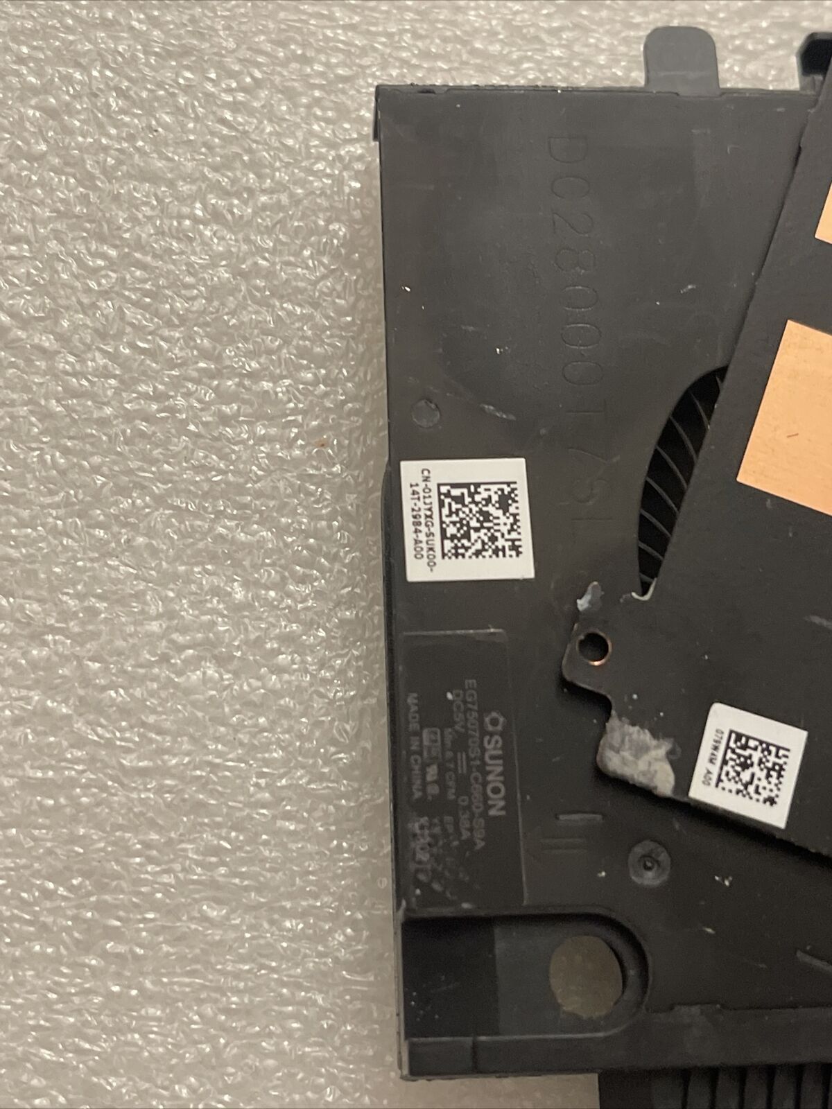 Genuine DELL G15 5510 Laptop Cpu cooling FAN 01JYXG 1JYXG P7