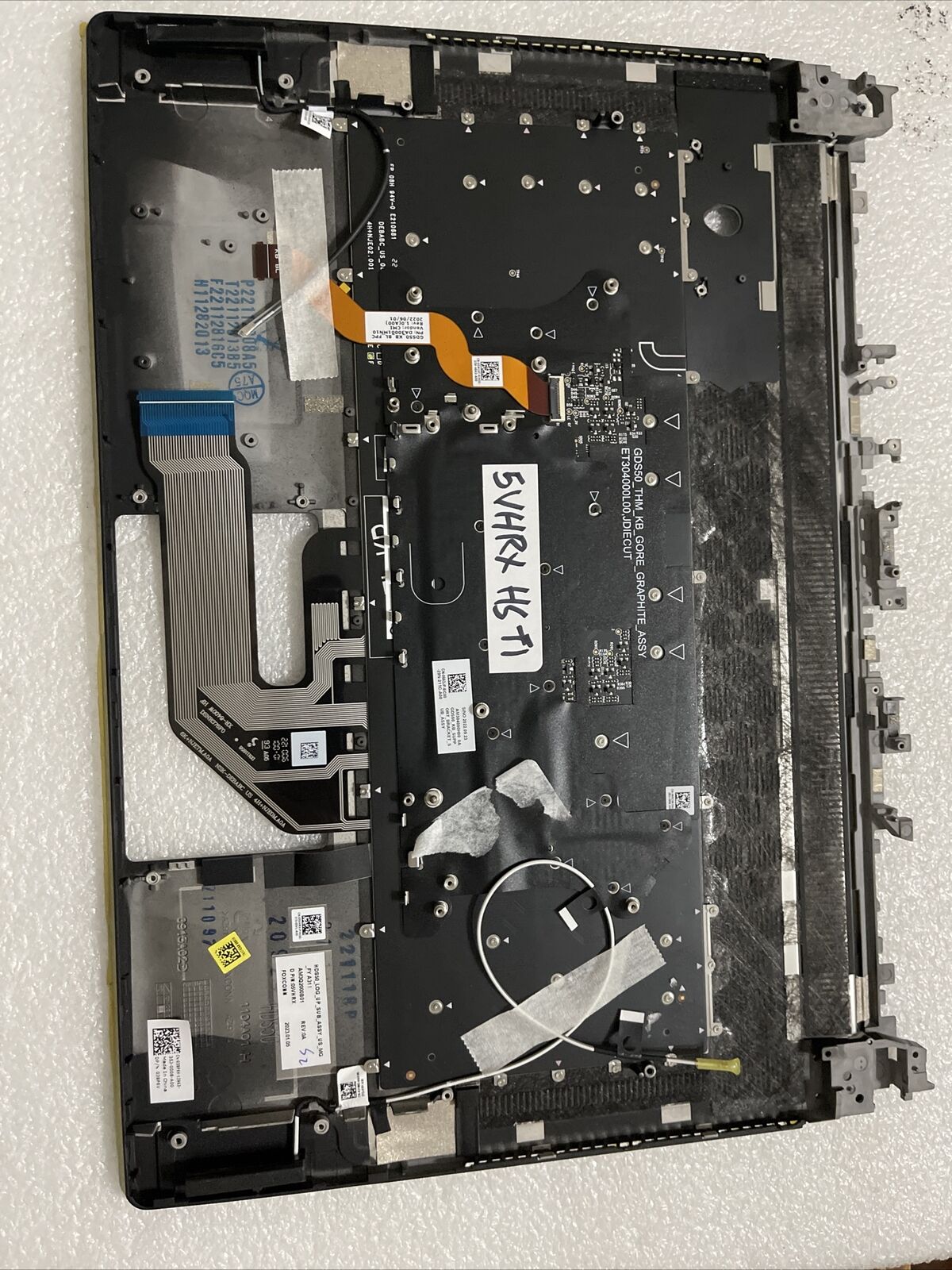 Dell Alienware X15 R1 R2 Palmrest US English Keyboard 386PV 5VHRX HS T1