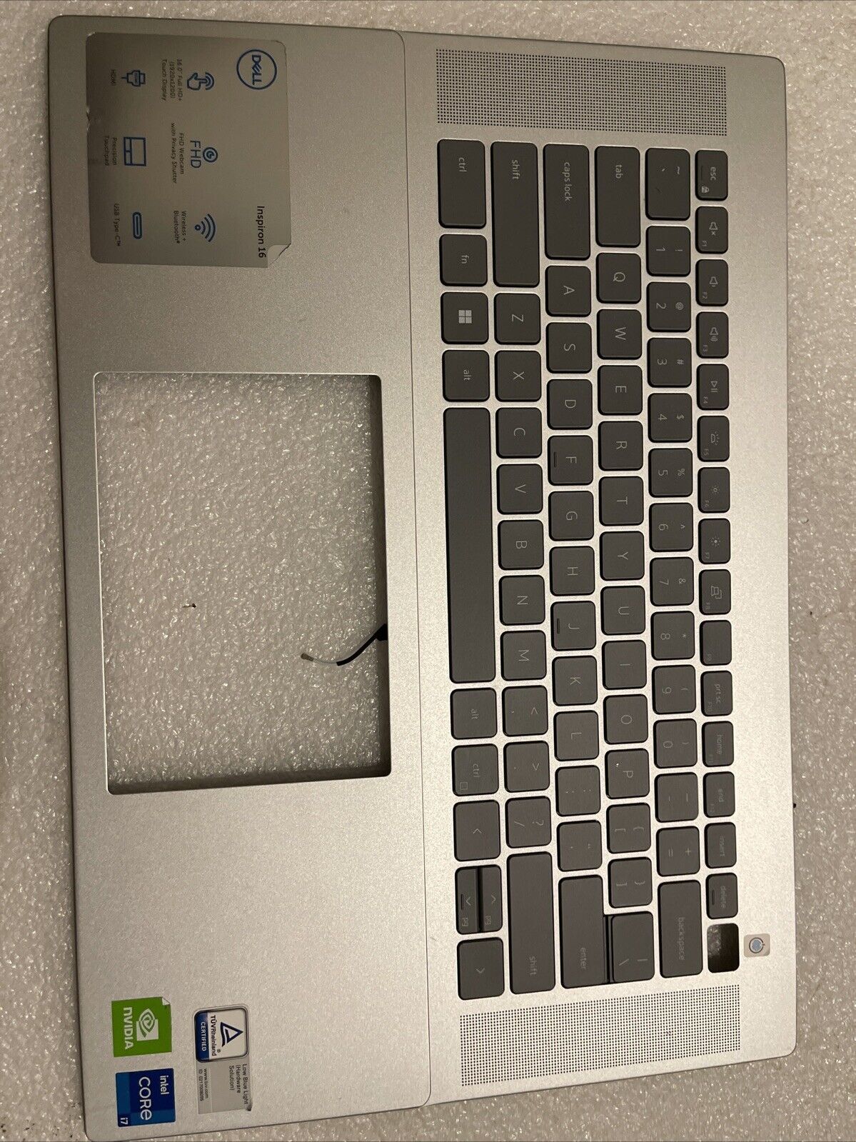 Dell Inspiron 16 5625 5620 Palmrest English Backlit Keyboard Silver 0HJ5PC ST H2
