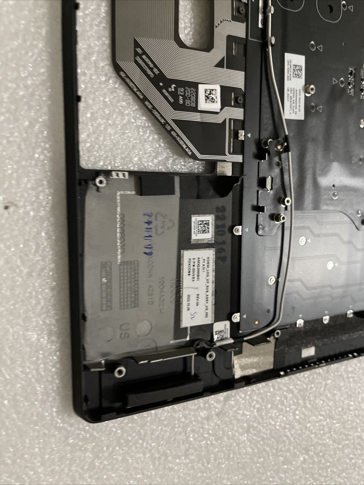 Dell Alienware X15 R1 R2 Palmrest US English Keyboard 386PV 5VHRX J1P8