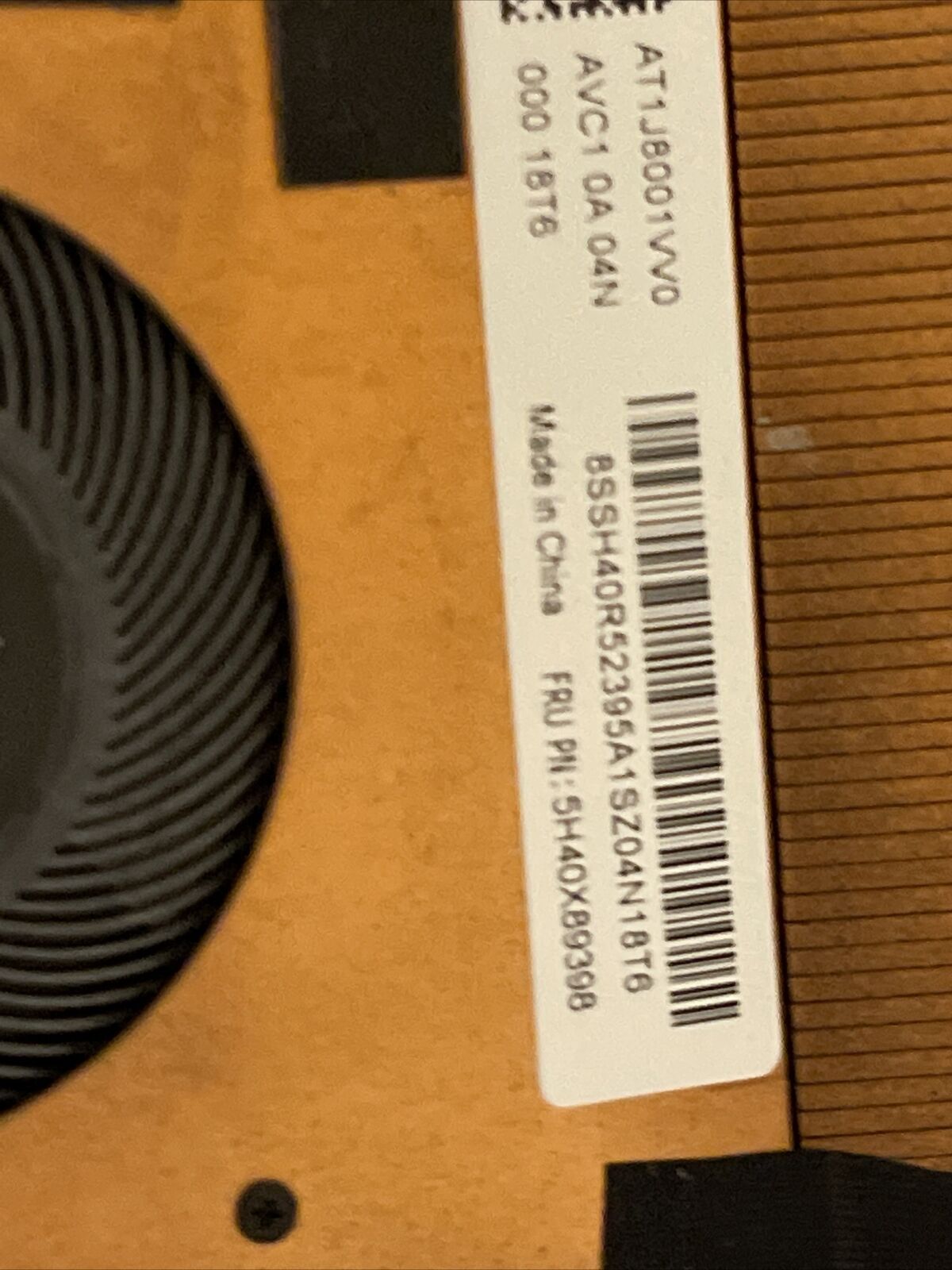 Genuine Lenovo ThinkPad X13 Thermal Heatsink Fan 5H40X89398 H1