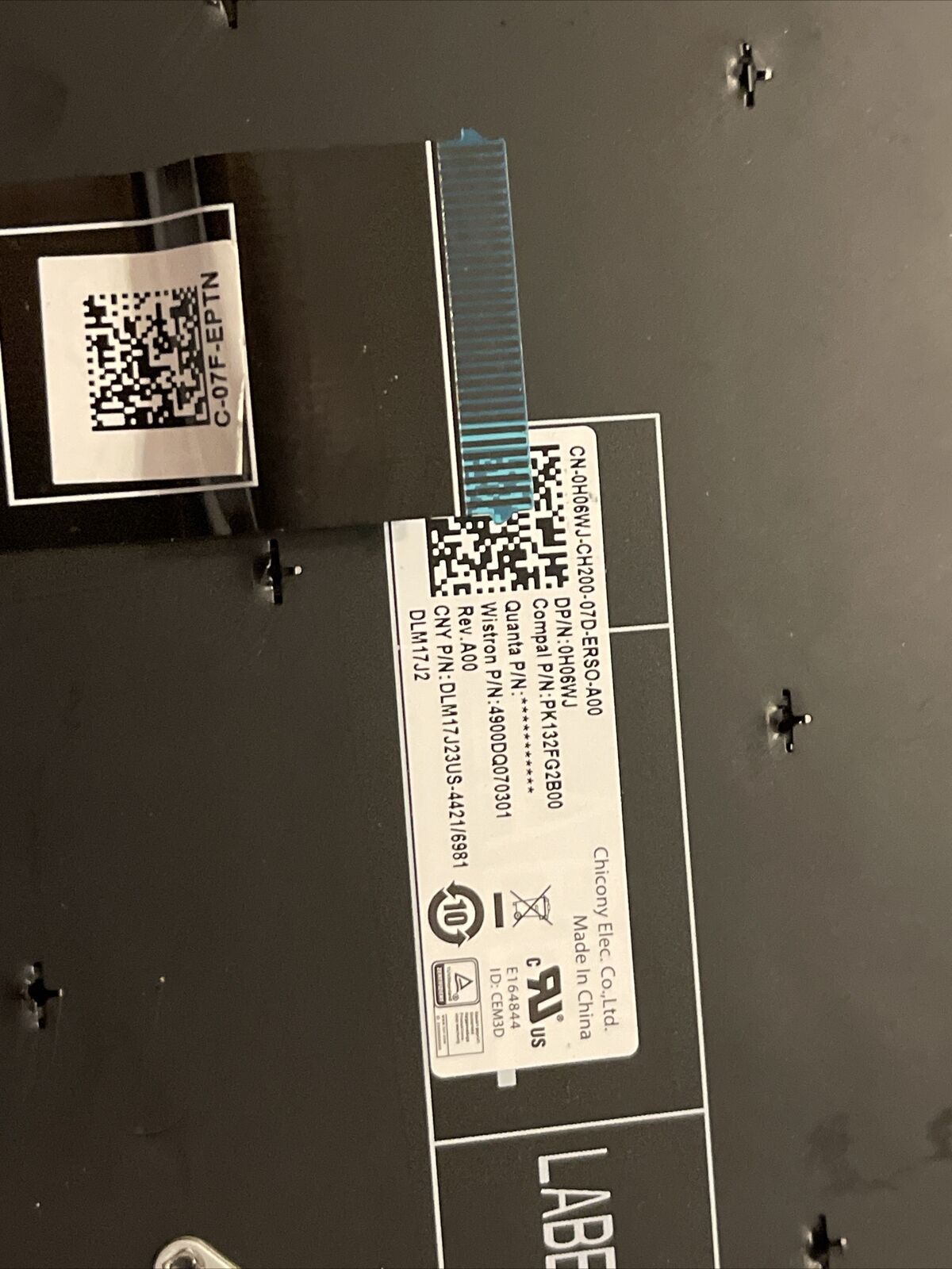 Genuine Dell Chromebook 3100 5190 2-in-1 Keyboard H06WJ 0H06WJ SB