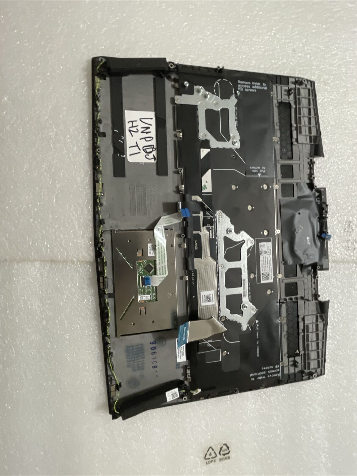 Dell Alienware M15 15.6" Laptop Palmrest Touchpad Keyboard Speakers VNPDJ H2 T1