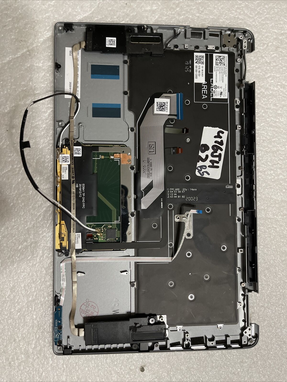 Dell Latitide 7400 2-in-1 Laptop Palmrest US Backlit Keyboard Extras 476JH B2 B5