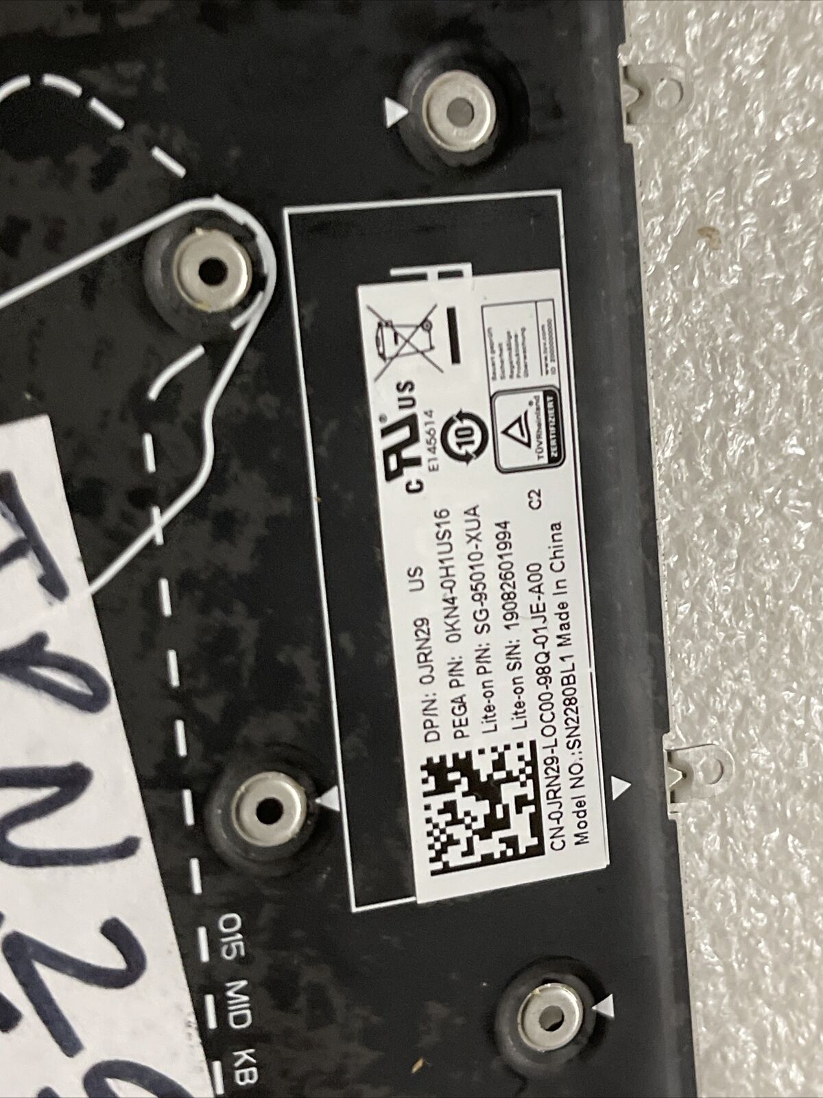 DELL G7 7590 G5 5590 Four Zone RGB Backlit Keyboard JRN29 H1 K5 Missing key