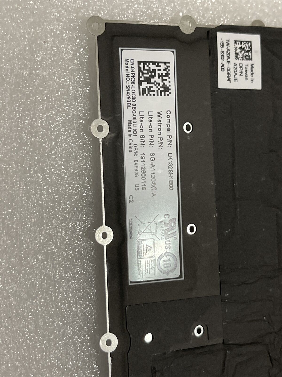 Dell XPS 9500 9510 9520 Laptop US English Backlit Keyboard DTXVP 4PK36 D1 B4