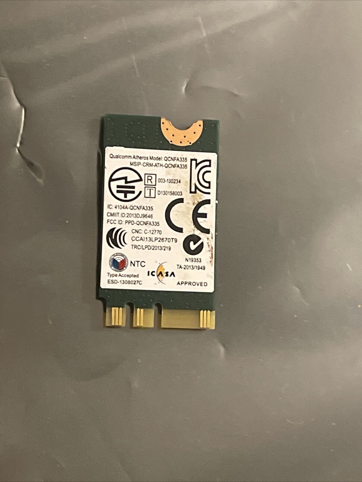 GenuineDell Wireless Atheros QCNFA335 802.11b/g/n BT4.0 PCIe NGFF DW1707 VRC88