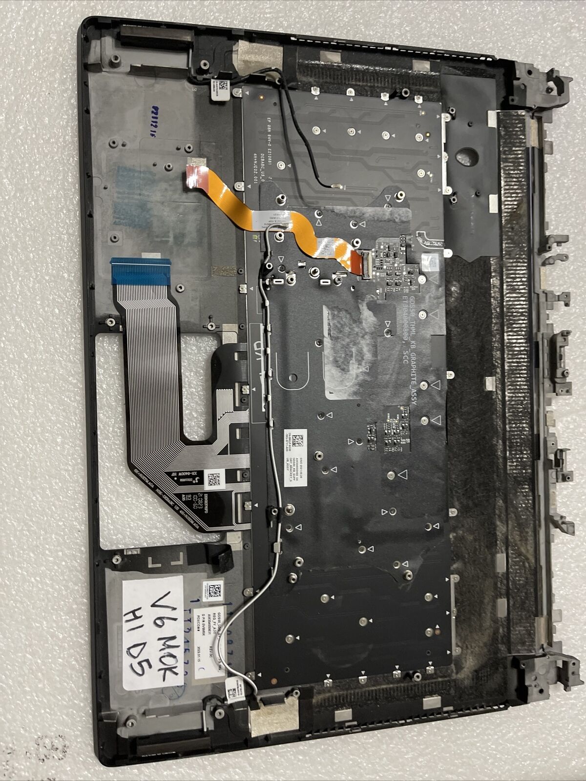 OEM Dell Alienware x15 R1 Laptop Palmrest Touchpad Keyboard 0V6M0K H1D5 Grade A