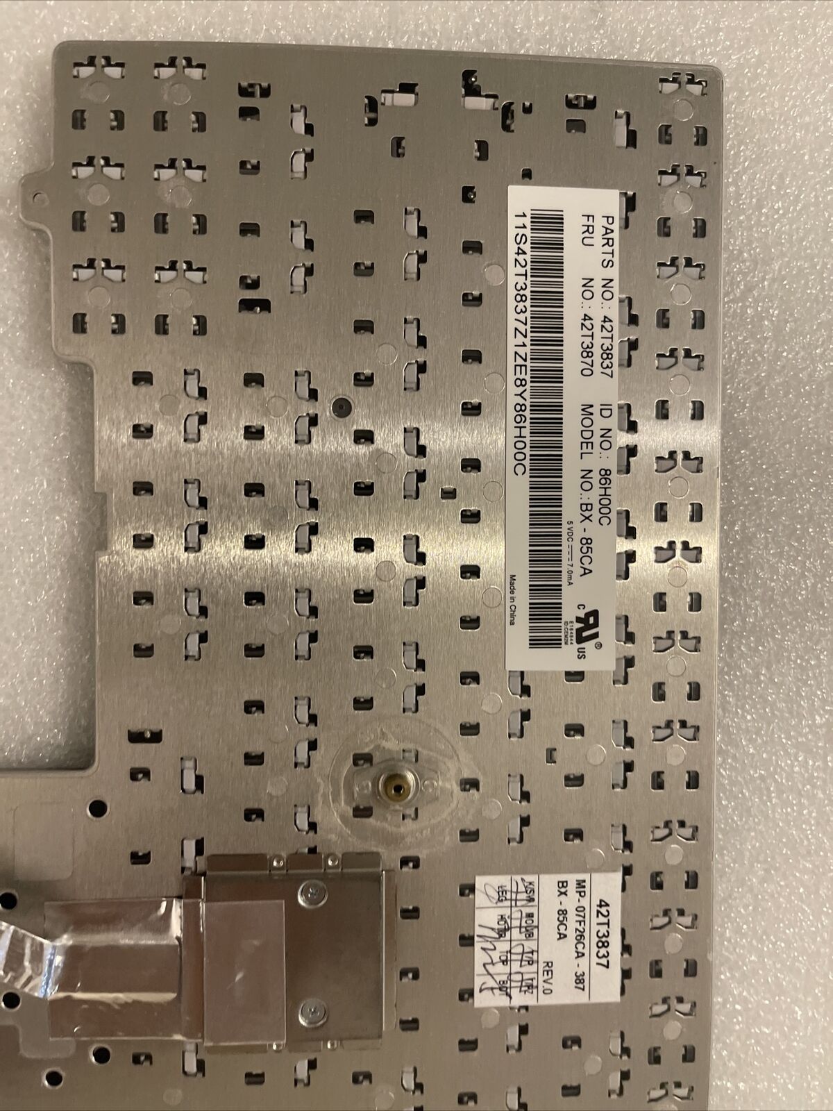 Genuine Lenovo ThinkPad SL500 AZERTY Keyboard French Layout 42T3837 42T3870 B1