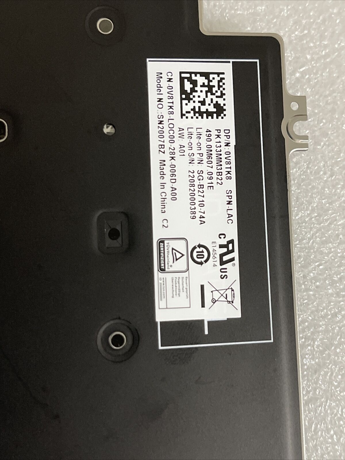 Dell Latitude 5530 5540 Precision 7670 Laptop Backlit Spanish Keyboard