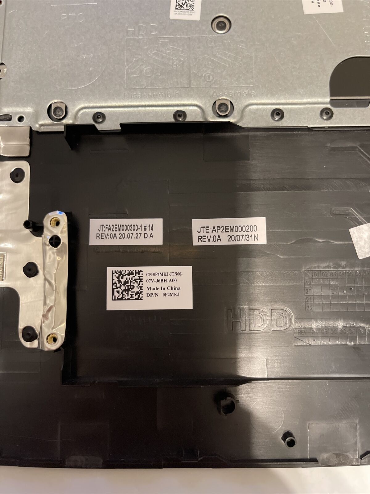 Dell Inspiron 15 3000 Laptop Palmrest Touchpad US/EN Keyboard P4MKJ P3 T2