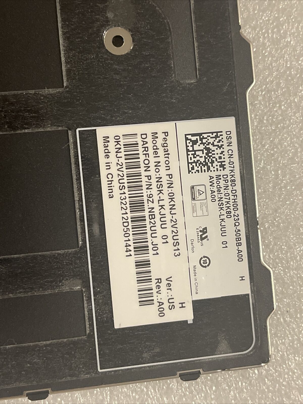 Genuine DELL Rugged 7330 5430 US English Non Backlit Keyboard 0KNJ 7KK80 07KK80