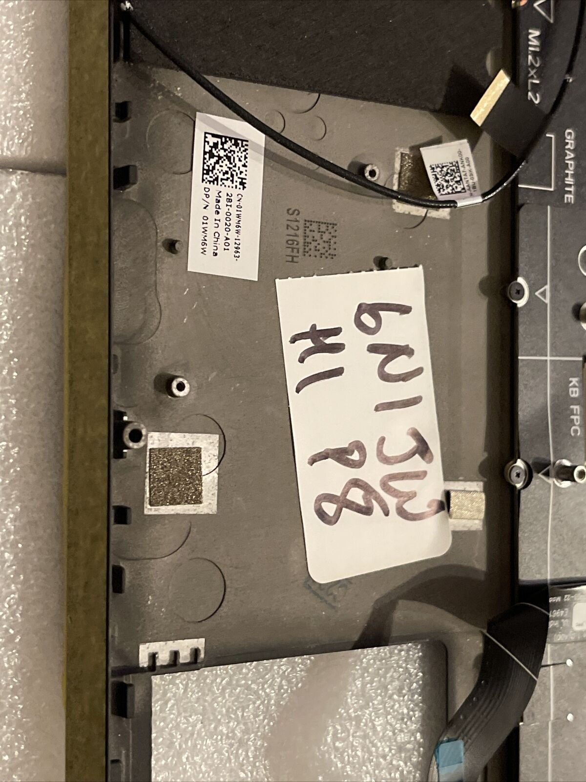 DELL ALIENWARE M17 R4 PALMREST US Eng KEYBOARD 01WM6W 06N1JW 6N1JW H1 P8