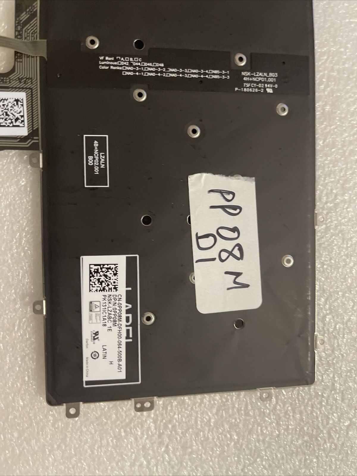 New SPANISH Dell OEM Latitude 13 7370 Laptop Keyboard Backlight PP08M 0PP08M D1