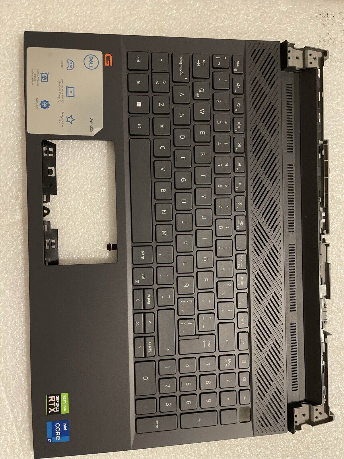 Dell Inspiron 15 G15 5510 5515 Palmrest Spanish Backlit Keyboard MF33N ST H2