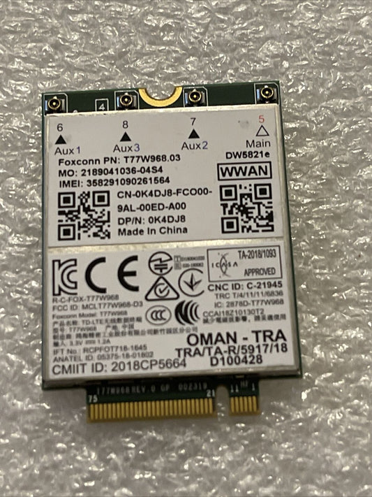 Genuine Dell Latitude 5420 5424 7424 Snapdragon X20 LTE 4G Wireless Card K4DJ8